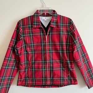 Tommy Hilfiger Womens Red Plaid Jacket Small